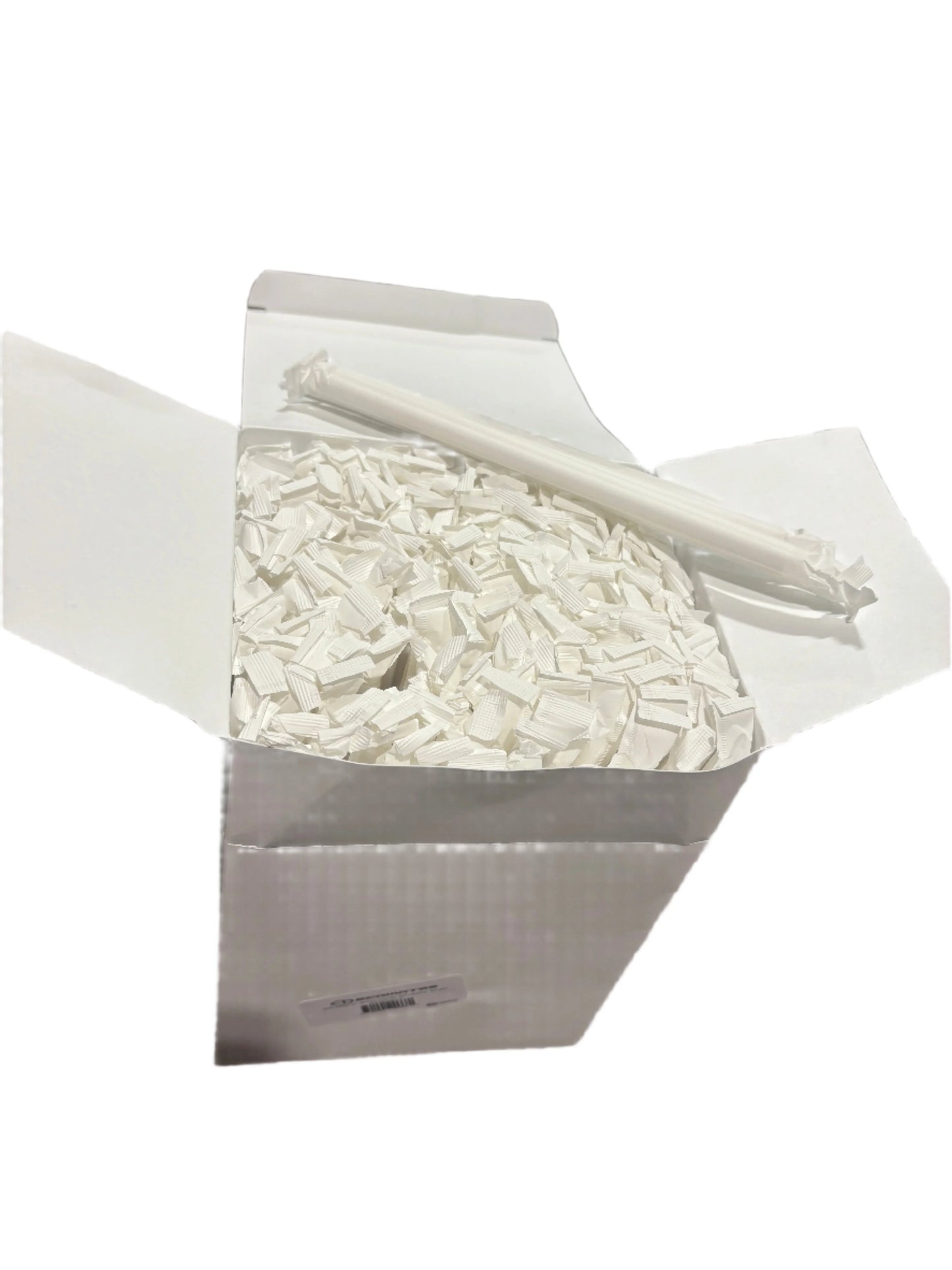 Ecomates Paper Straws – White, Wrapped, 8", 8 mm Diameter, 250 pcs