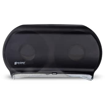 Twin 9" Jumbo Tissue Dispenser, Black Pearl - 12" x 19" x 5.3"