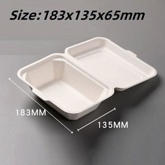 Sugarcane Bagasse Container, 7.25 x 5 x 2.5,  #600pcs, #New size, #GD-600 or EM-600