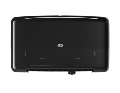 Tork Mini Twin F/ Jumbo Toilet Paper Roll Dispenser Black T2