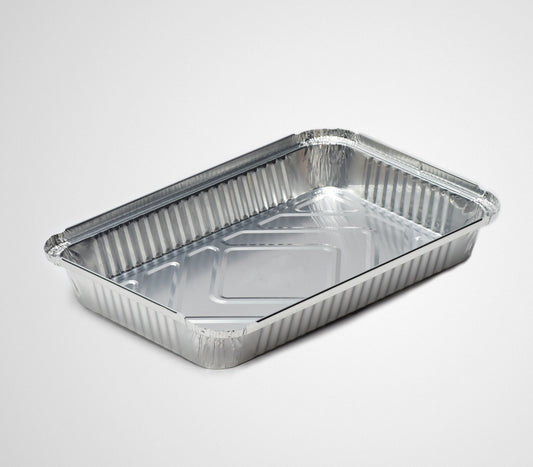 Foil Container Rectangular, #1.5 LB, #Shallow, 500pcs, 8.5''x6''x1.45'' (Code:0060225/AC-1530)(Lids: 0060250 & AC-225DL & AC-225L)