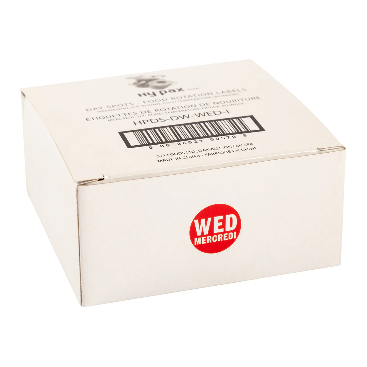 Food Rotation Labels, 3.4", Round, 2000pcs/roll, (2 Rolls/Box), *WEDNESDAY*