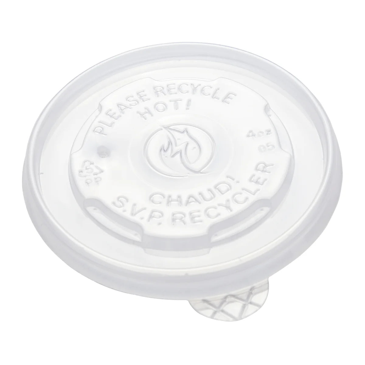 Hy Pax Eco Lids for Kraft Paper Container 4 oz, 2000pcs, ( Code: HPE-PCUP45- LD)(Match Container:HPE-PBWL04)