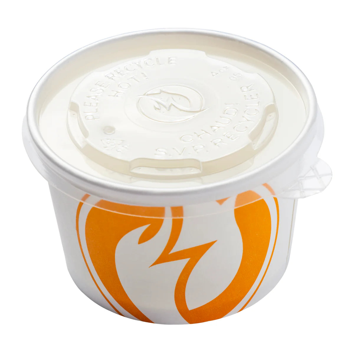 Hy Pax Eco Lids for Kraft Paper Container 4 oz, 2000pcs, ( Code: HPE-PCUP45- LD)(Match Container:HPE-PBWL04)
