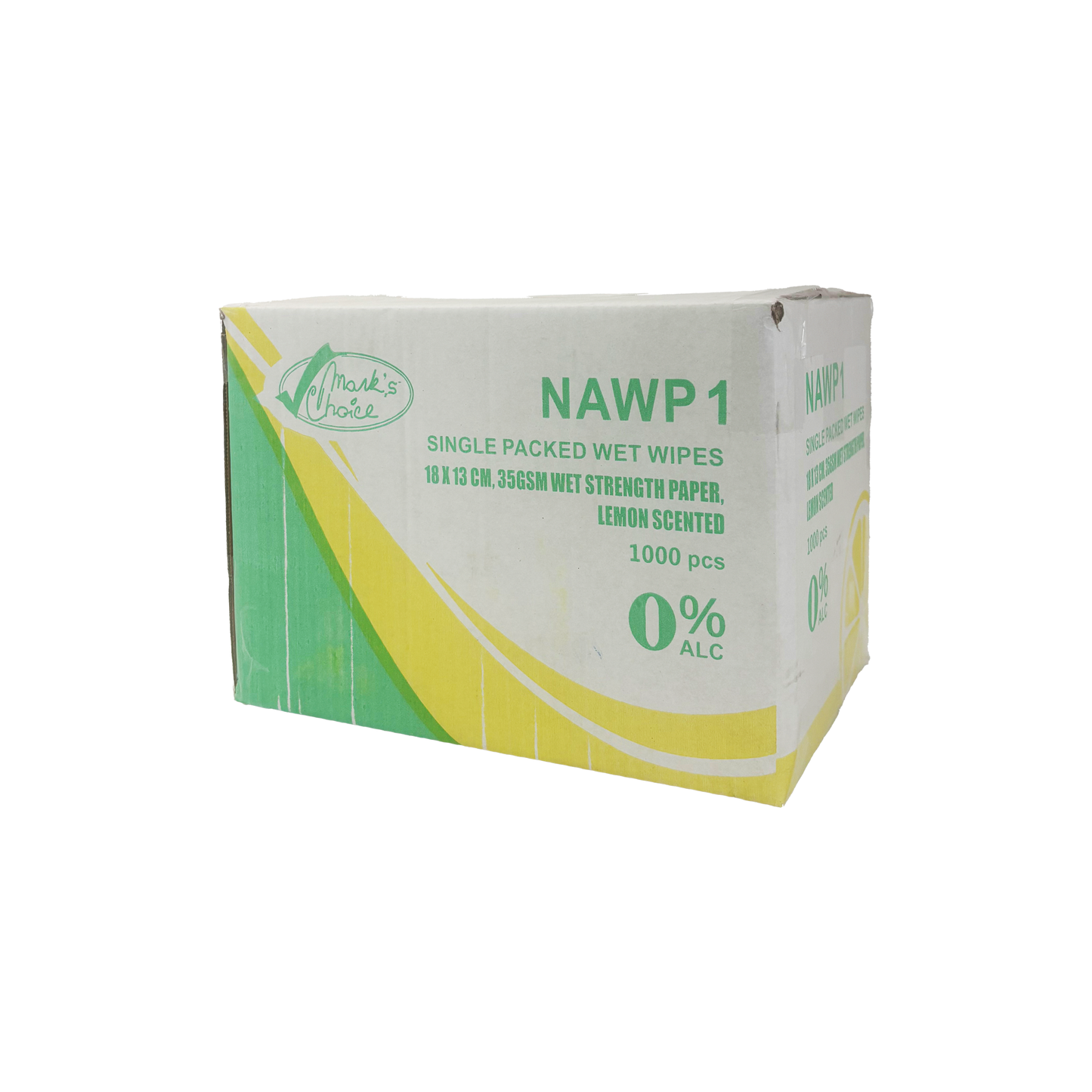 Mark's Choice Wet Napkins – 18 x 13 cm, 1000/Case, Lemon Scented