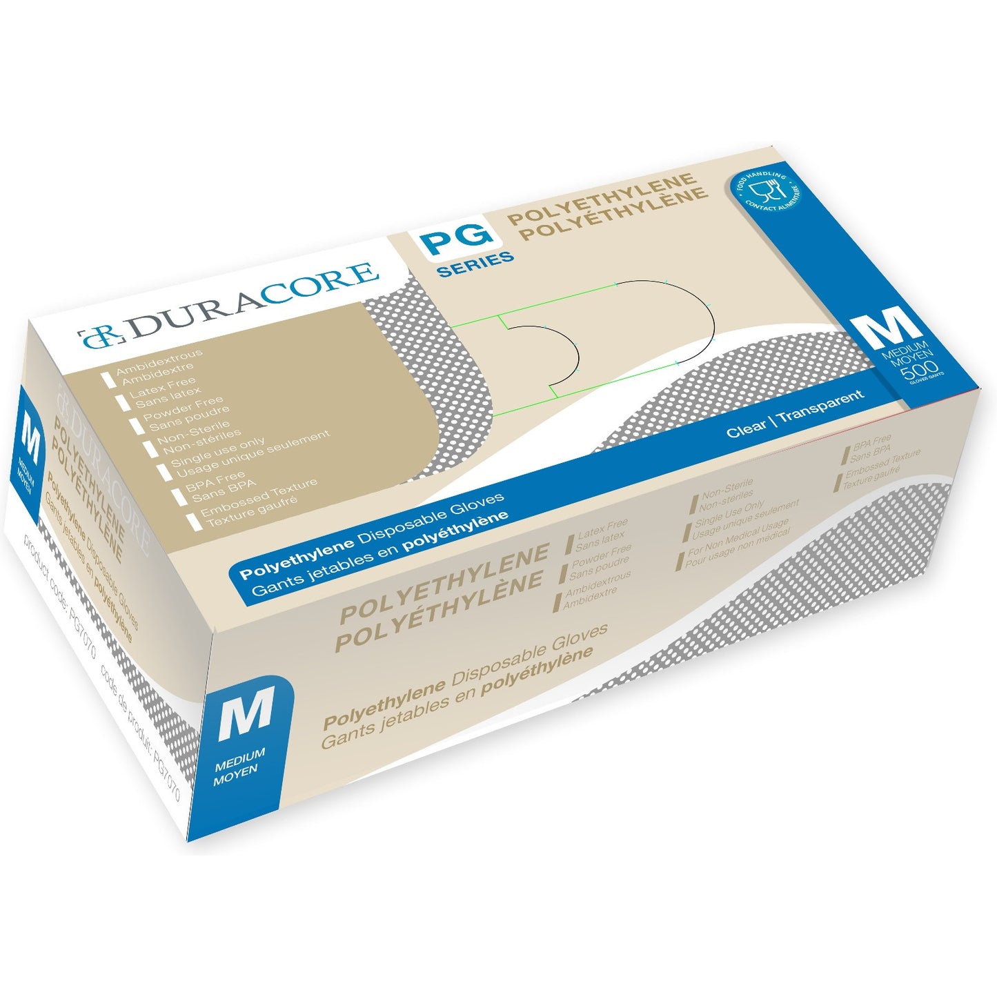 Poly Ethylene Disposable Gloves - MEDIUM , 500 pcs, #Distribution Plus