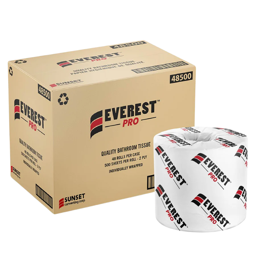 Toilet Tissue, 2 Ply, 500 Sheets, 48 Rolls, Individually Wrapped, #Made In Canada #Sunset