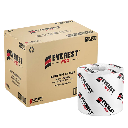 Toilet Tissue, 2 Ply, 500 Sheets, 48 Rolls, Individually Wrapped, #Made In Canada  #Sunset