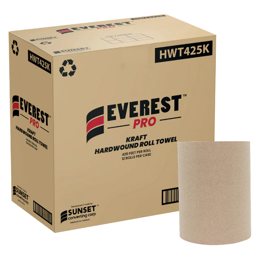 Hand Paper Towel Rolls, #Kraft ,12 Rolls, 7.85" x 425', #HWT425K #Made In Canada #Sunset