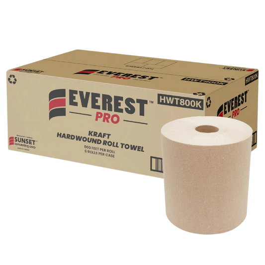 Hand Paper Towel Rolls, #Kraft ,6 Rolls, 7.85" x 800', #HWT800K   #Made In Canada  #Sunset