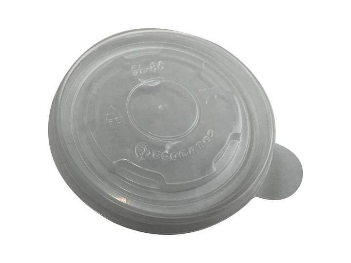 Clear Plastic Lid For 5oz Round Paper Containers - Fits EM-05, 1000/Case