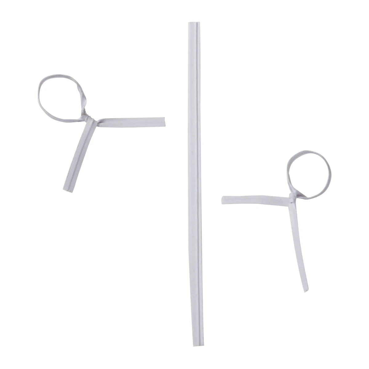 Twist Ties, White Strips, 4 x 1/8'' , 2000 pcs, #TT4W
