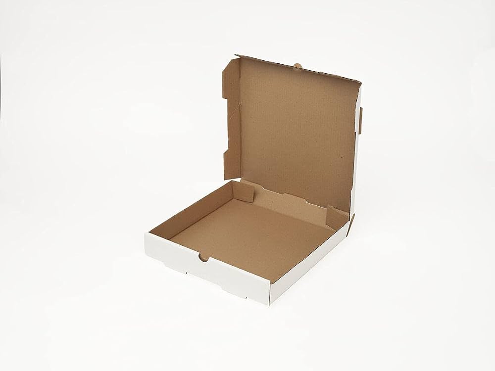 White Corrugated Pizza Box – 16", 50 pcs