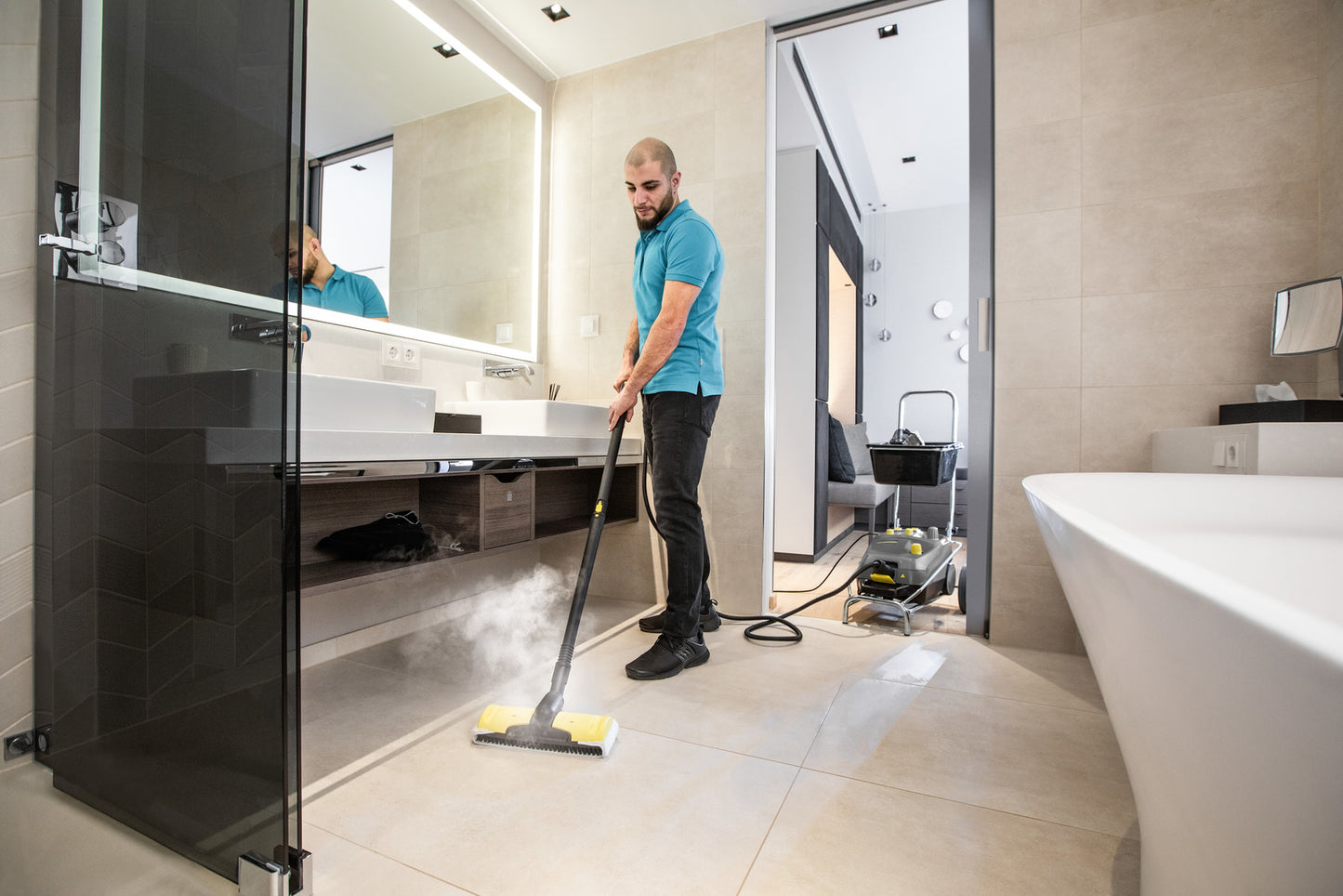 Karcher Steam Cleaner SG 4/4 W/ Transport Cart