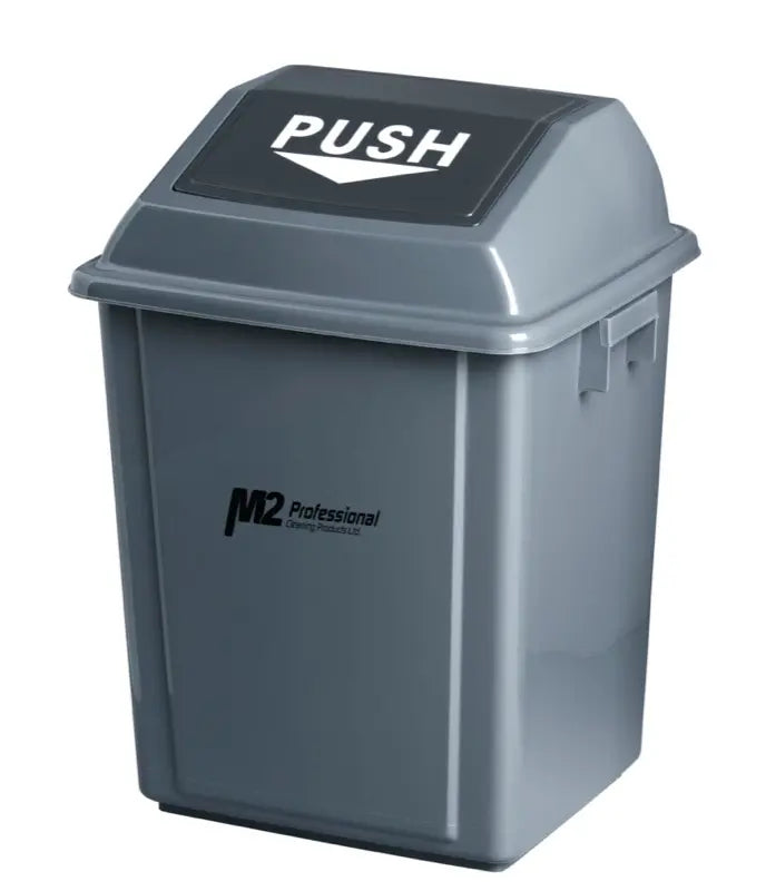 Push Down Trash/Garbage Can/Bin With Lid, 40 Liter, Square, #Distribution Plus, #Made In Canada