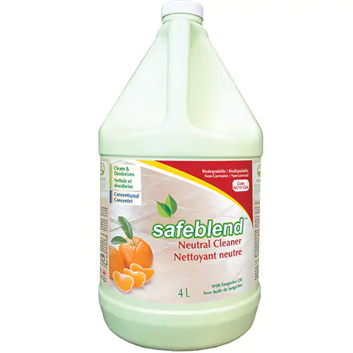 Concentrated Neutral Floor Cleaner and Deodorizer, 4 liters, #Distribution Plus,  Made In Canada  #SAFEBLEND #Orange