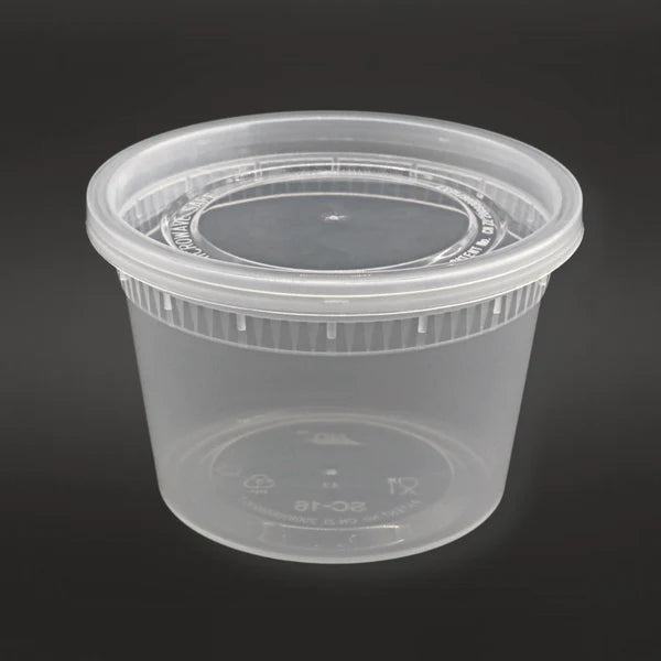 Microwavable Deli Container ,Heavy ,Combo 240 sets, #8 oz,#, PCM #S-8 (Lid No Hole)