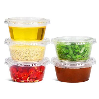 Clear Portion Cup Plastic, #2 oz, 2500 pcs (Code:KC-200) (Lids Match:KL-200, PL-200) #Koality Brand