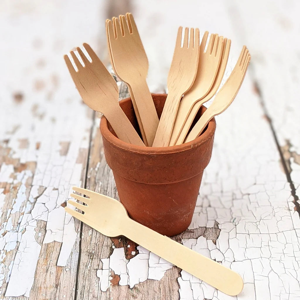 Wooden Forks, Heavy Duty, 1000pcs, #27 x 160 mm, #Koality Brand, #EM-160F