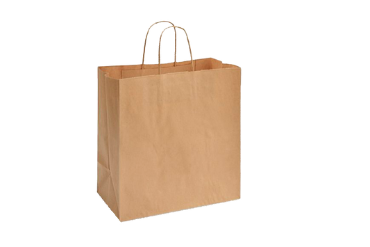 Paper Shopping Bags with handle, KRAFT, 10'' x 5'' x13''  250 pcs, #PB222