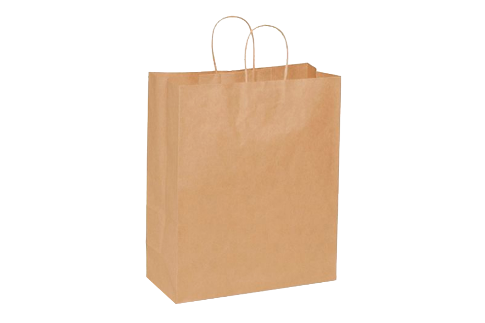 Paper Shopping Bags with handle, KRAFT, 13x6x15 250 pcs
