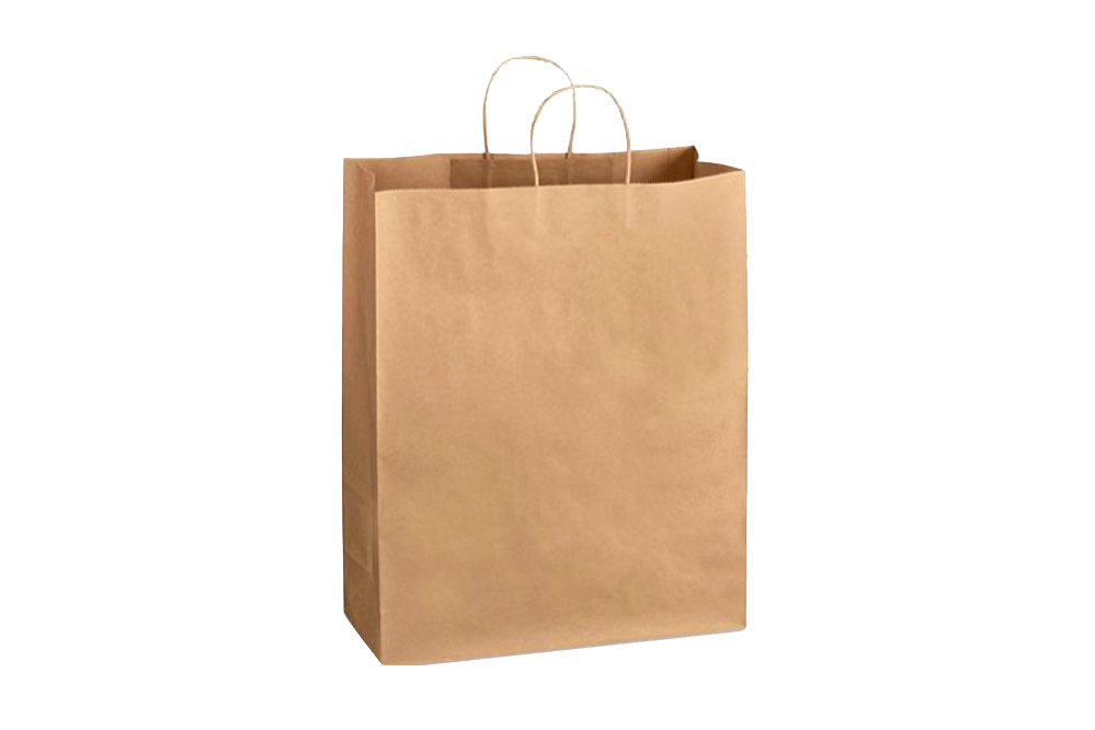 Paper Shopping Bags with handle, KRAFT, 16x6x19 200 pcs