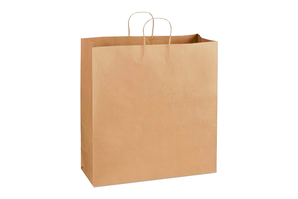 Paper Shopping Bags with handle, KRAFT, 18x7x19 250 pcs,