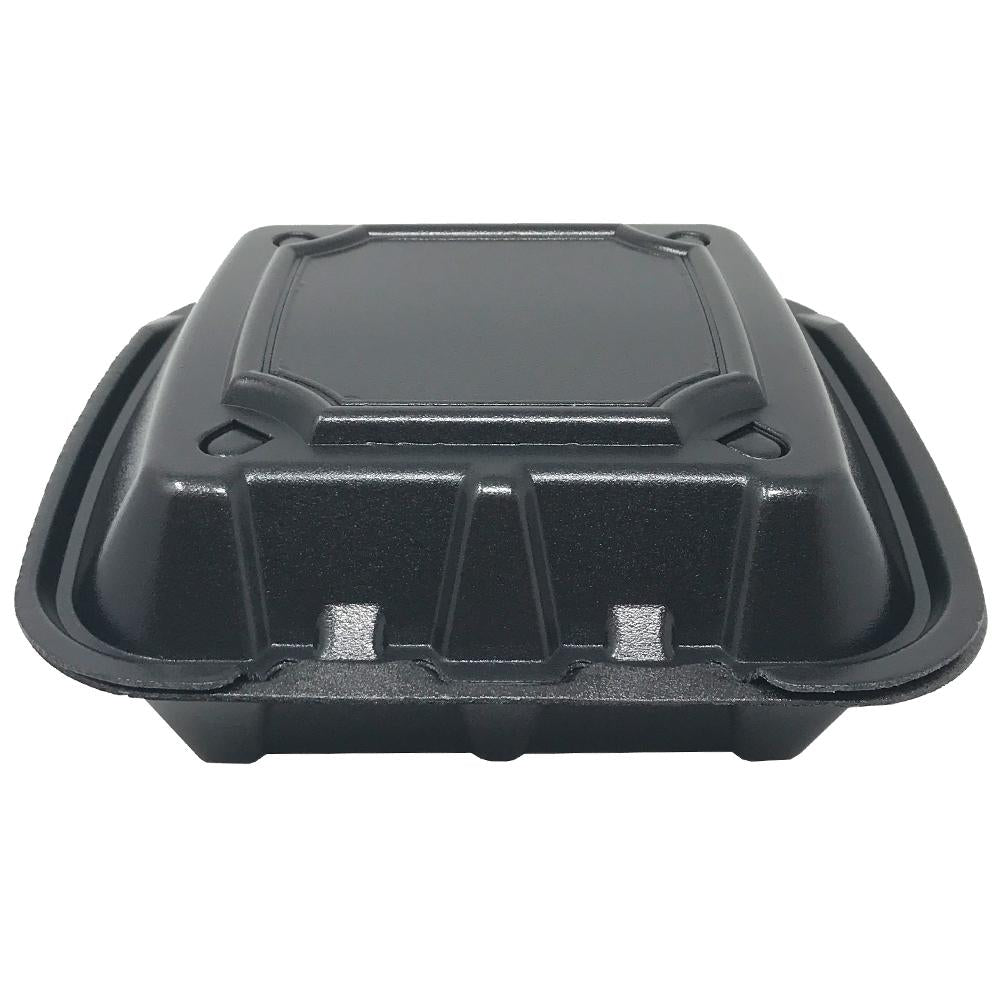 Foam Container With Vents, 8 x 8 x 3, 200pcs, #RE883S-Black