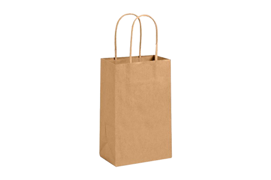 Paper Shopping Bags with handle, KRAFT,  5x3x8,  250 pcs