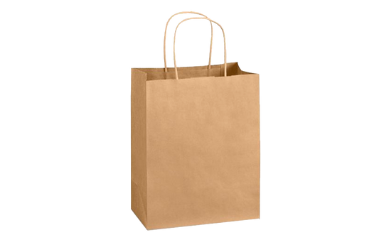 Paper Shopping Bags with handle, KRAFT,  8x4-4.5x10,  250 pcs, #EM-8450