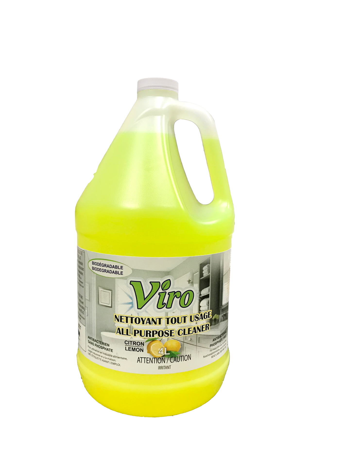 All Purpose Cleaner, Lemon Scent, 4 Liter, #Viro