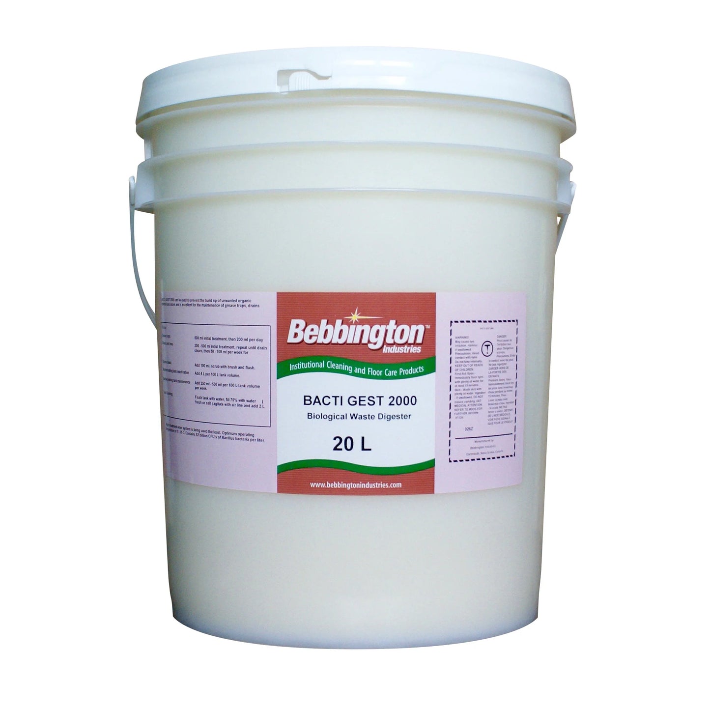 Bacti-Gest, Bacterial Grease Trap Maintainer, 20 Liter