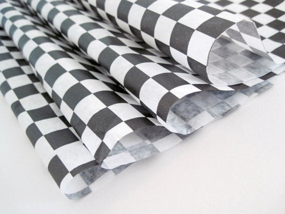 Wax Paper, #Black Checker Greaseproof, 12x12, #1000/case, #172046, #415147