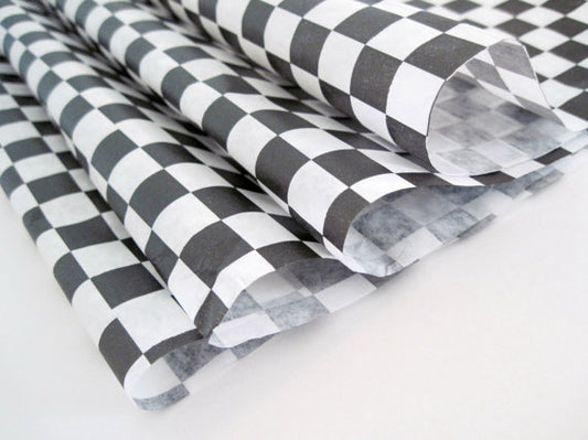 Wax Paper, #Black Checker Greaseproof, 12x12,  #1000/case, #172046, #415147