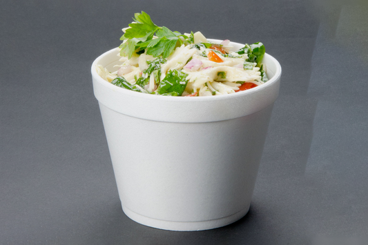 Foam Food Container, 4oz, Short & Fat, 1000pcs, Lids For it :6JL-6JLNV, #4J6,