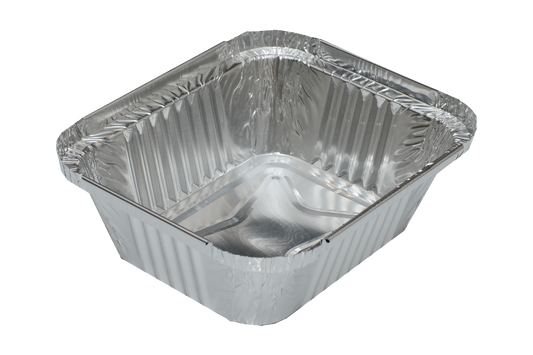 Foil Aluminum Container Rectangular, #1.5 LB, (Deep), 500pcs, 5''x7.5'', (Code: 60220/AC-1.5LB, ) (Lids: #0060230 #ACL-1.5F/ D)