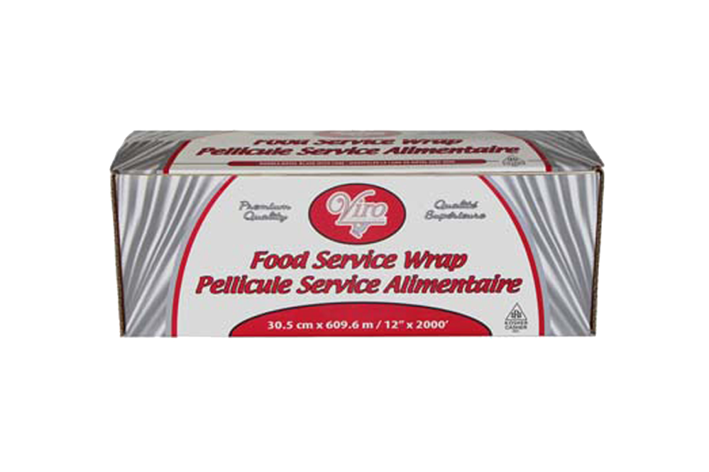 Food Wrap Film With Metal Cutter Box, 12'' x 2000' #CW-910 **Open Box**