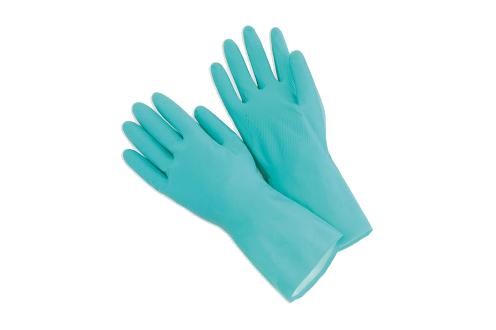Kitchen Gloves, Nitrile Green, 12 Pairs/bag, 13'' Long, #Large, #9