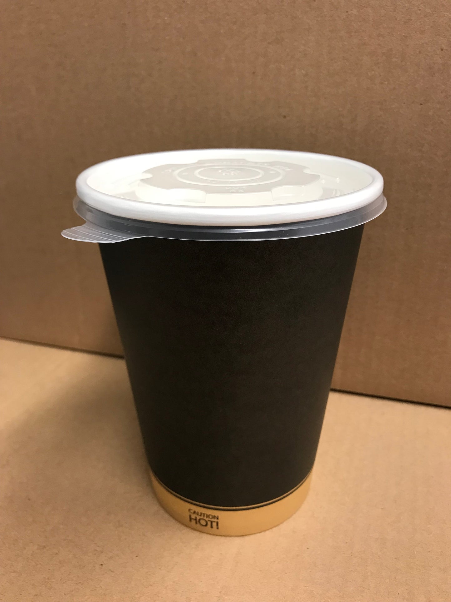 Black Printed Paper Food, Hot & Cold Container, 32 oz, 500pcs, Lid Fit: #16L