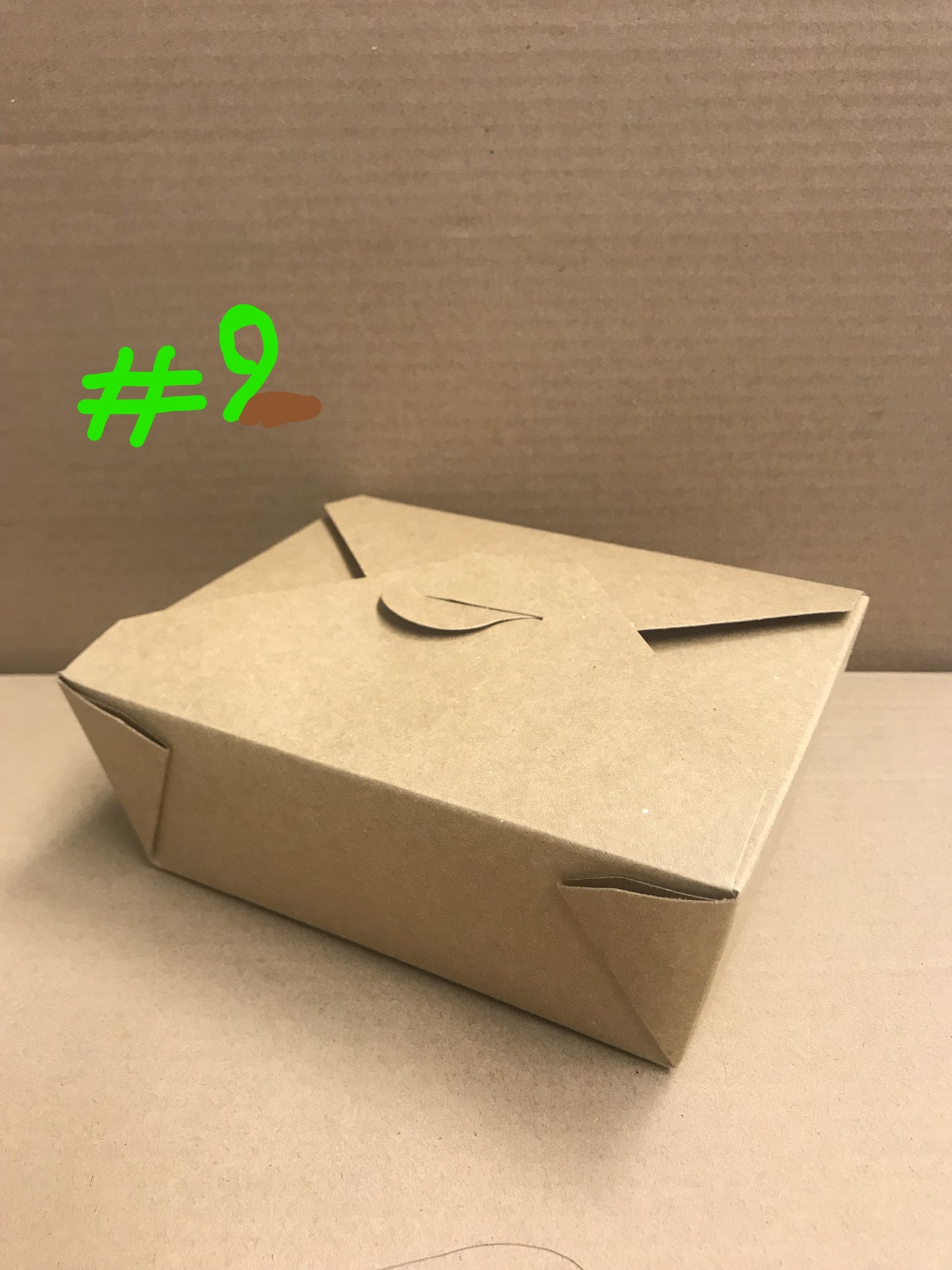 Kraft Food Paper Container, (197 x 90 x 75mm), 56 oz, 200pcs, #FTG-6, #9