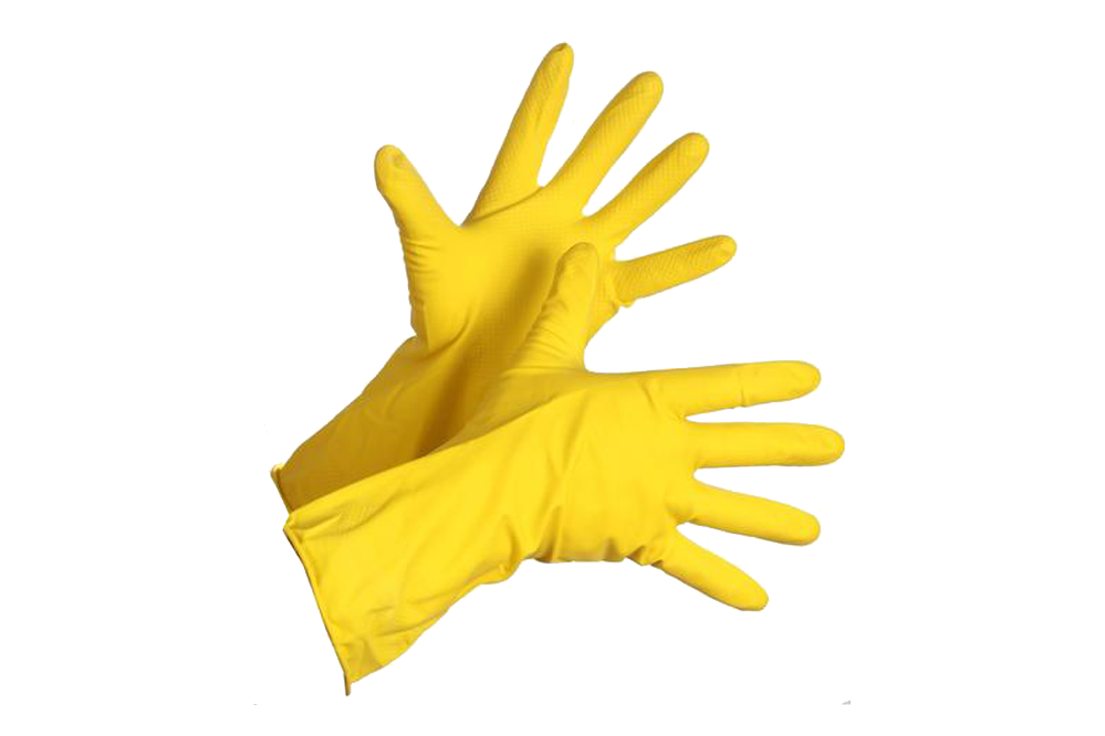 Kitchen Gloves, Yellow, 12pairs, #Small