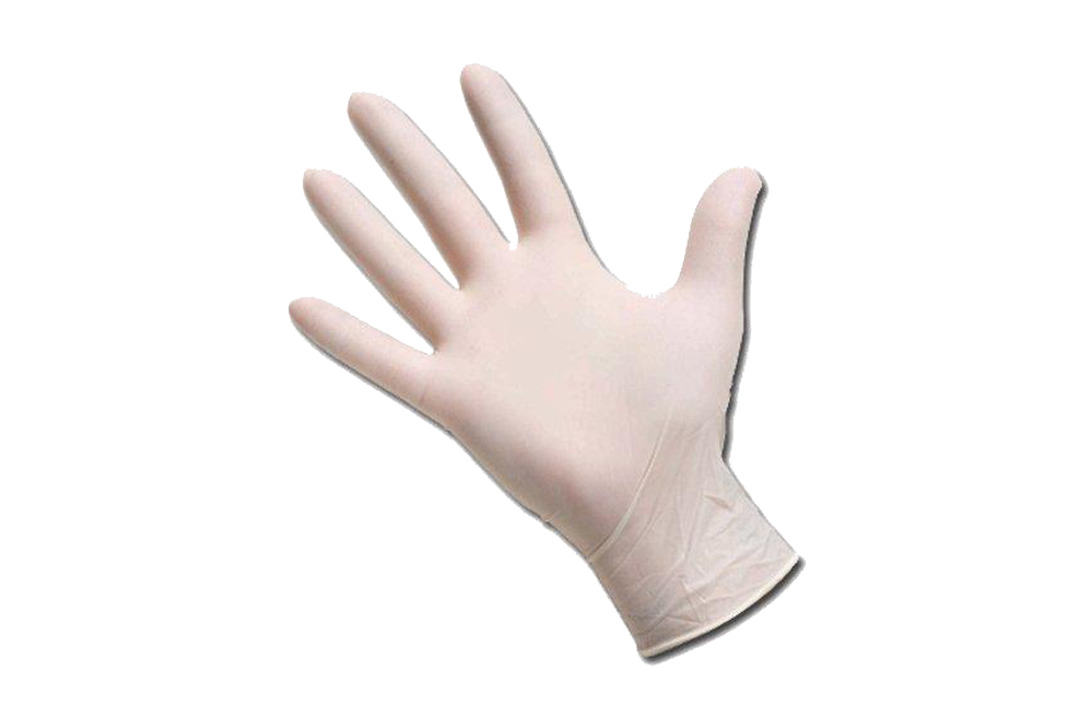 Gloves Latex, Powder Free, 100 pcs, #Medium
