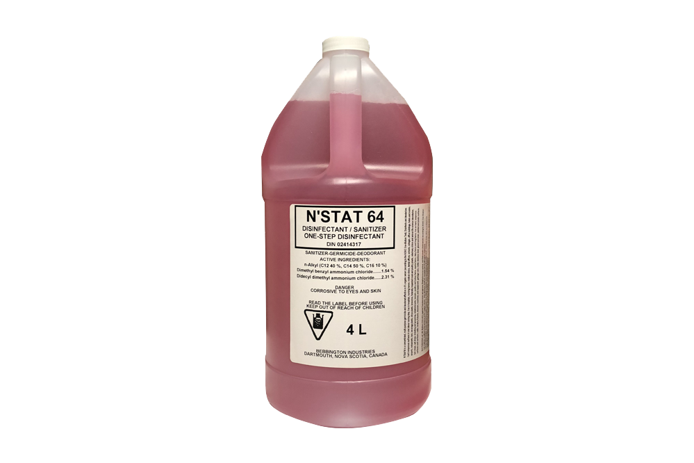N'stat 64, Disinfectant, Dish Sanitizer, 4 Liter