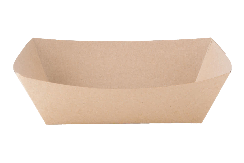 Paper Food Tray, Plain, #100, 1000pcs
