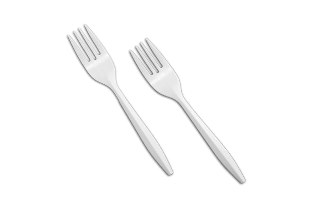 Table Accent Plastic Forks – White, Regular, 1000 pcs