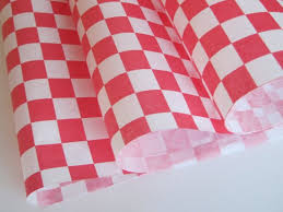 Wax Paper, #Red Checker Greaseproof, 12x12, #1000/case, #172045, #415145