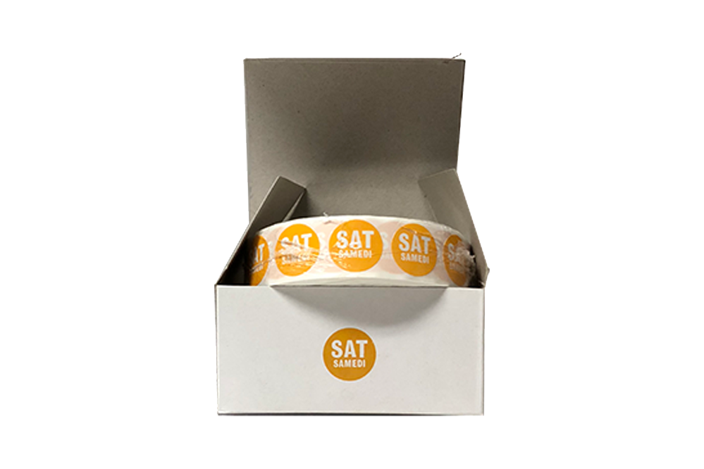 Food Rotation Labels, 3.4", Round, 2000pcs/roll, (2 Rolls/Box), *SATURDAY*