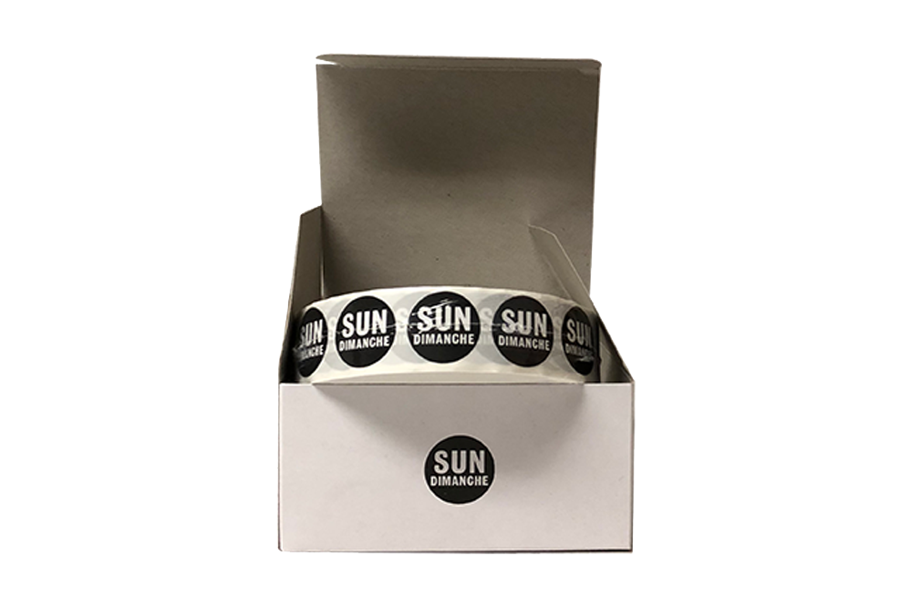 Food Rotation Labels, 3.4", Round, 2000pcs/roll, (2 Rolls/Box), *SUNDAY*