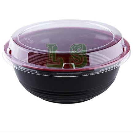 Donburi Bowl – 1000 ml, Red, Bowl & Lid, 200 Sets/Case