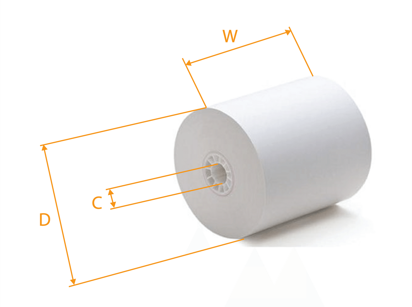 Thermal Paper Roll, POS, 3-1/8'' x 180', 50pcs, #RR90, #301-10033, #Yellow